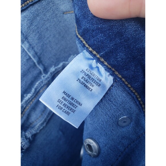 Zoe + Phoebe High Rise Slim Boot Leg Dark Wash Stretch Blue Jeans Women’s Sz 12 - Picture 9 of 16